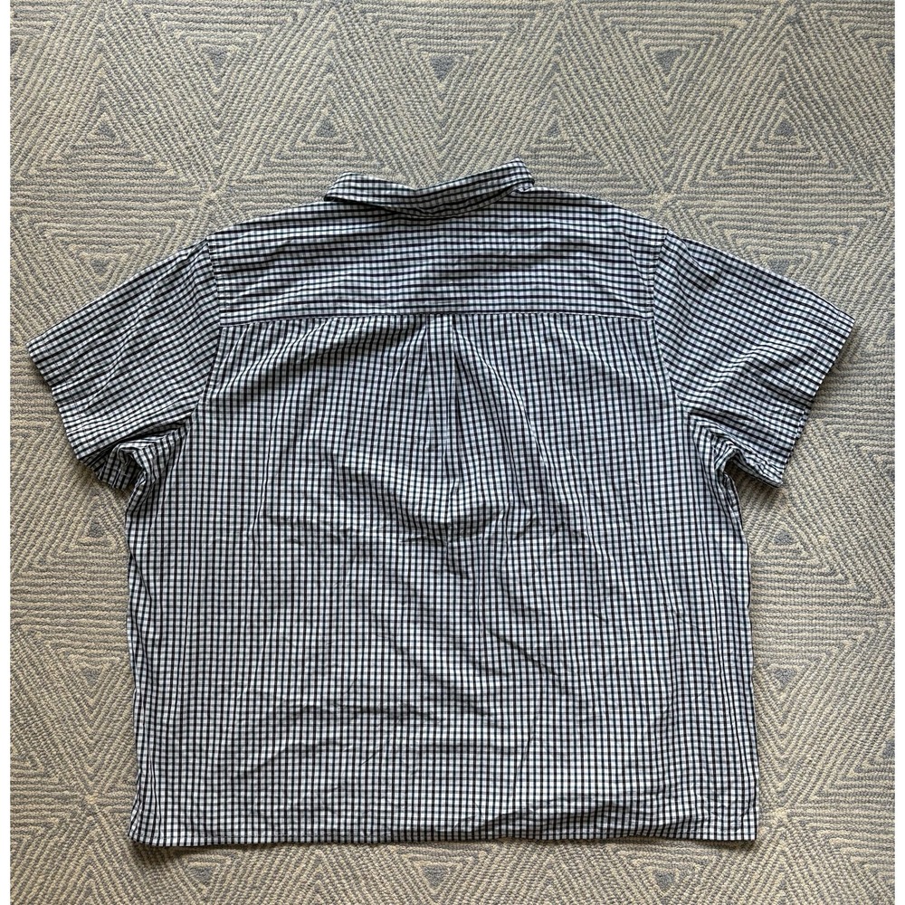 King Size Short Sleeve Button Shirt - White/Black/Gray/Green - 5XL Big - Picture 4 of 4